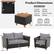 Product Dimensions:
* Loveseat: 18" x 20" x 20"
* Tabletop: 18" x 20" x 20"
* Armchair: 16" x 20" x 20"
* Bottom of Table: 400 lbs
* Armchair: 55 lbs
Weight Capacity:
* Loveseat: 800 lbs
* Tabletop: 165 lbs
* Armchair: 400 lbs
Dimensions:
* Loveseat: 27.5" x 50" x 23"
* Tabletop: 29" x 41.5" x 29"
* Armchair: 23" x 3.5" x 21"
* Bottom of Table: 6" x 12" x 25.5"
Note: With 2 boxes, you may receive them at different times.