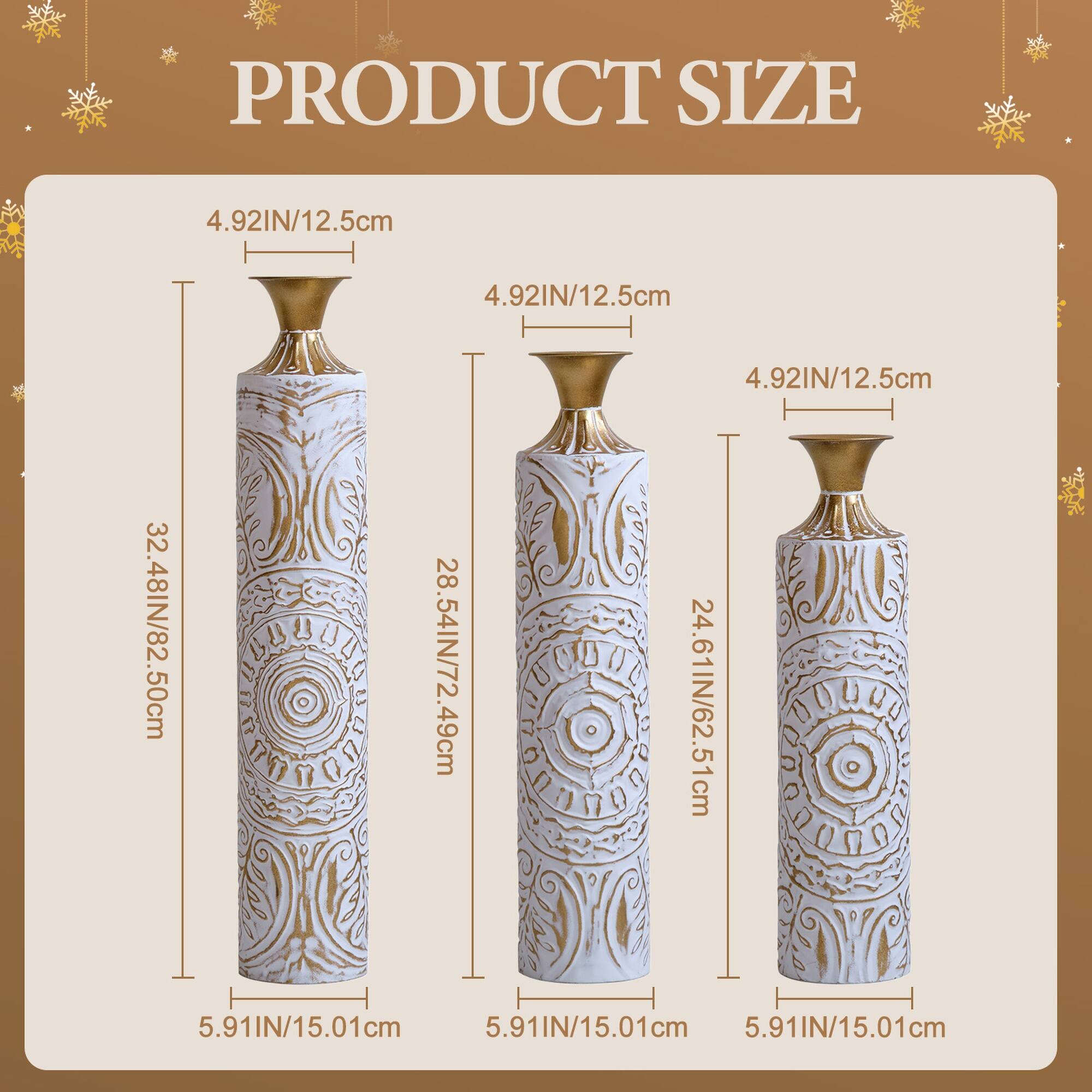 PRODUCT SIZE

- 4.92IN/12.5cm
- 4.92IN/12.5cm
- 4.92IN/12.5cm
- 32.48IN/82.50cm
- 28.54IN/72.49cm
- 24.61IN/62.51cm
- 5.91IN/15.01cm
- 5.91IN/15.01cm
- 5.91IN/15.01cm