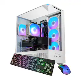 iBUYPOWER - Element Gaming Desktop PC - Intel Core i7 14700F, NVIDIA RTX 5060Ti 8GB, 16GB DDR5 RGB RAM, 1TB NVMe SSD_EWI7N56T02 - White