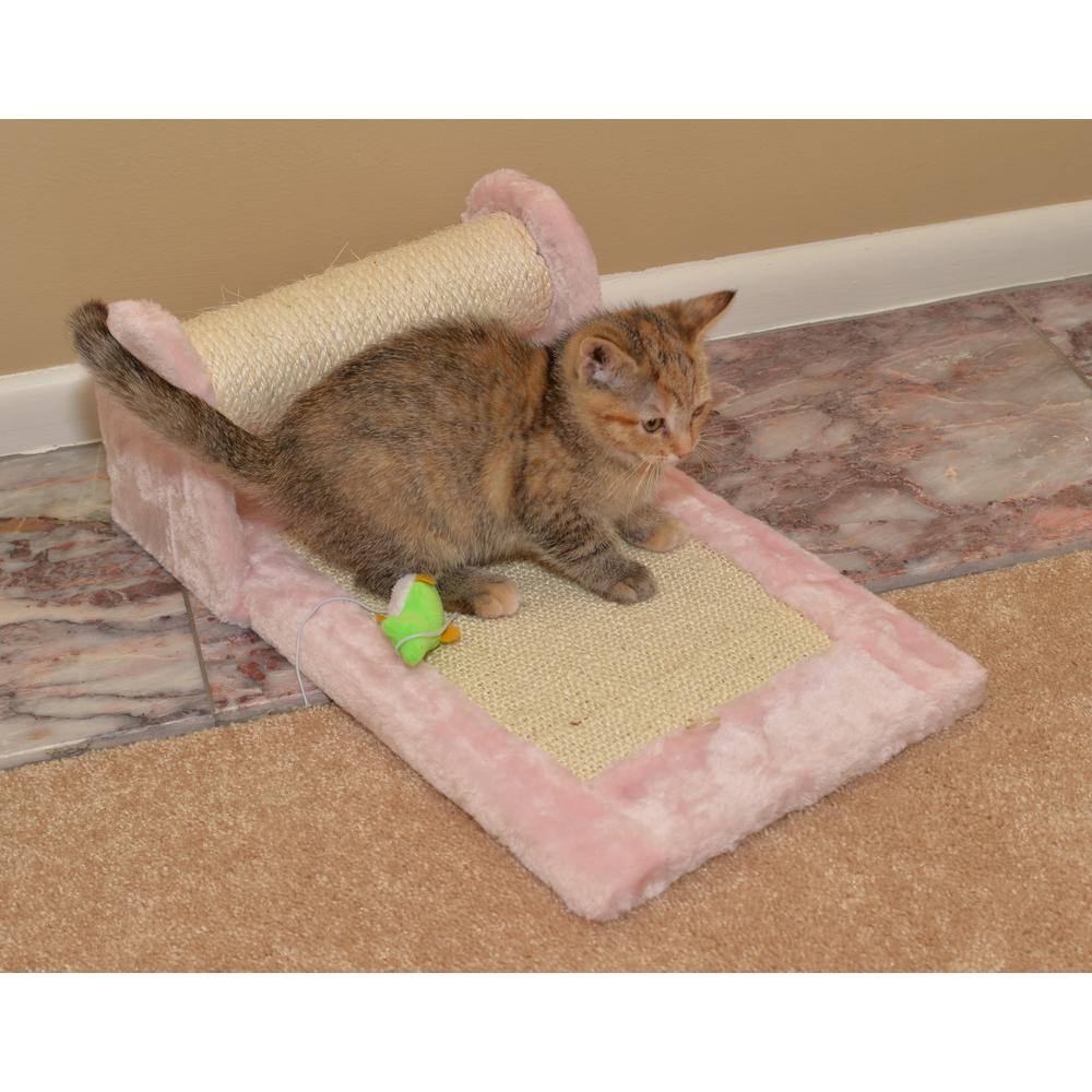 Alt View 5. Armarkat - Rolling Real Wood Cat Scratcher Toy Sisal Scratching Board For Cats Training - Pink.