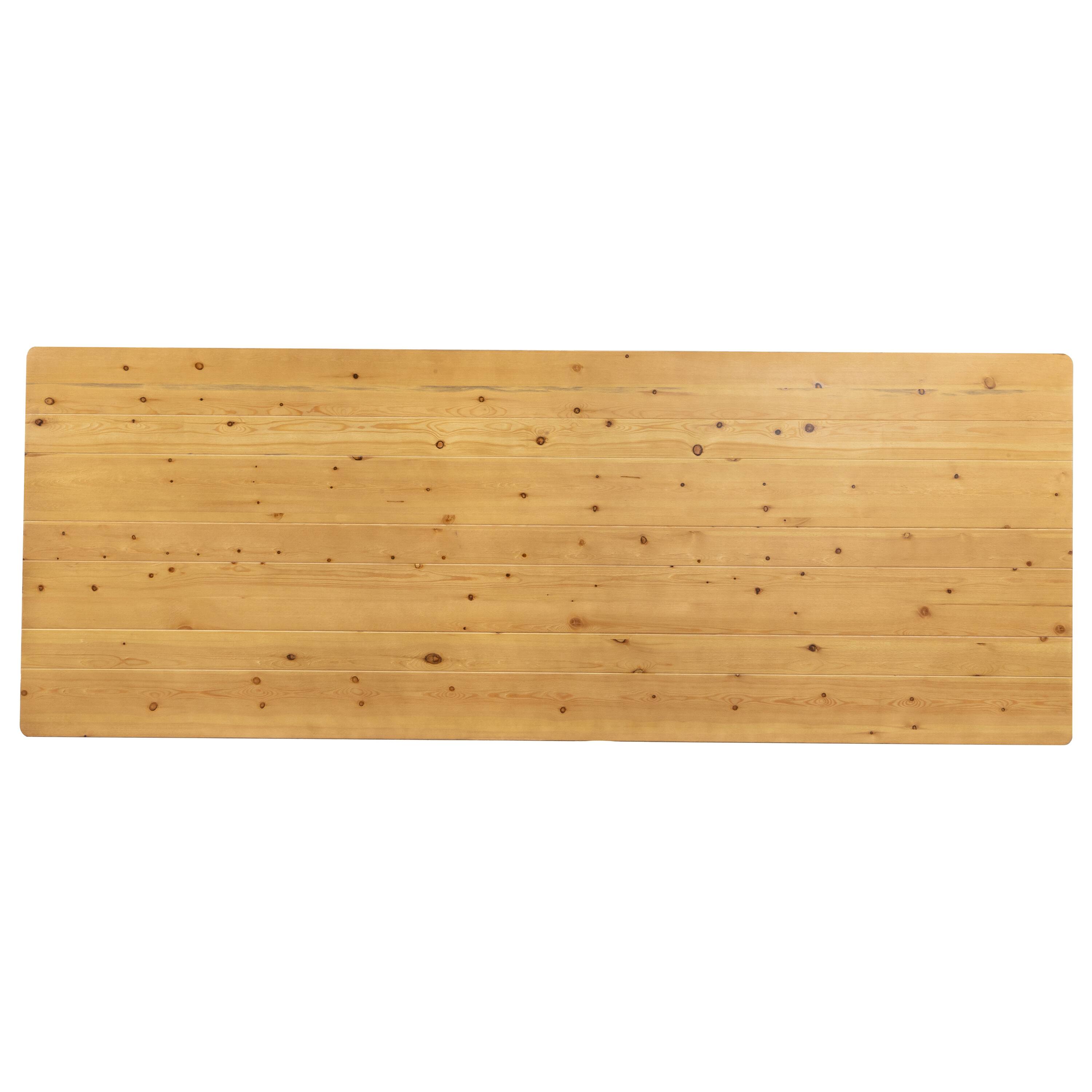 Alt View 1. Flash Furniture - HERCULES 9' x 40" Rectangular Antique Rustic Light Natural Solid Pine Folding Farm Table - Natural.