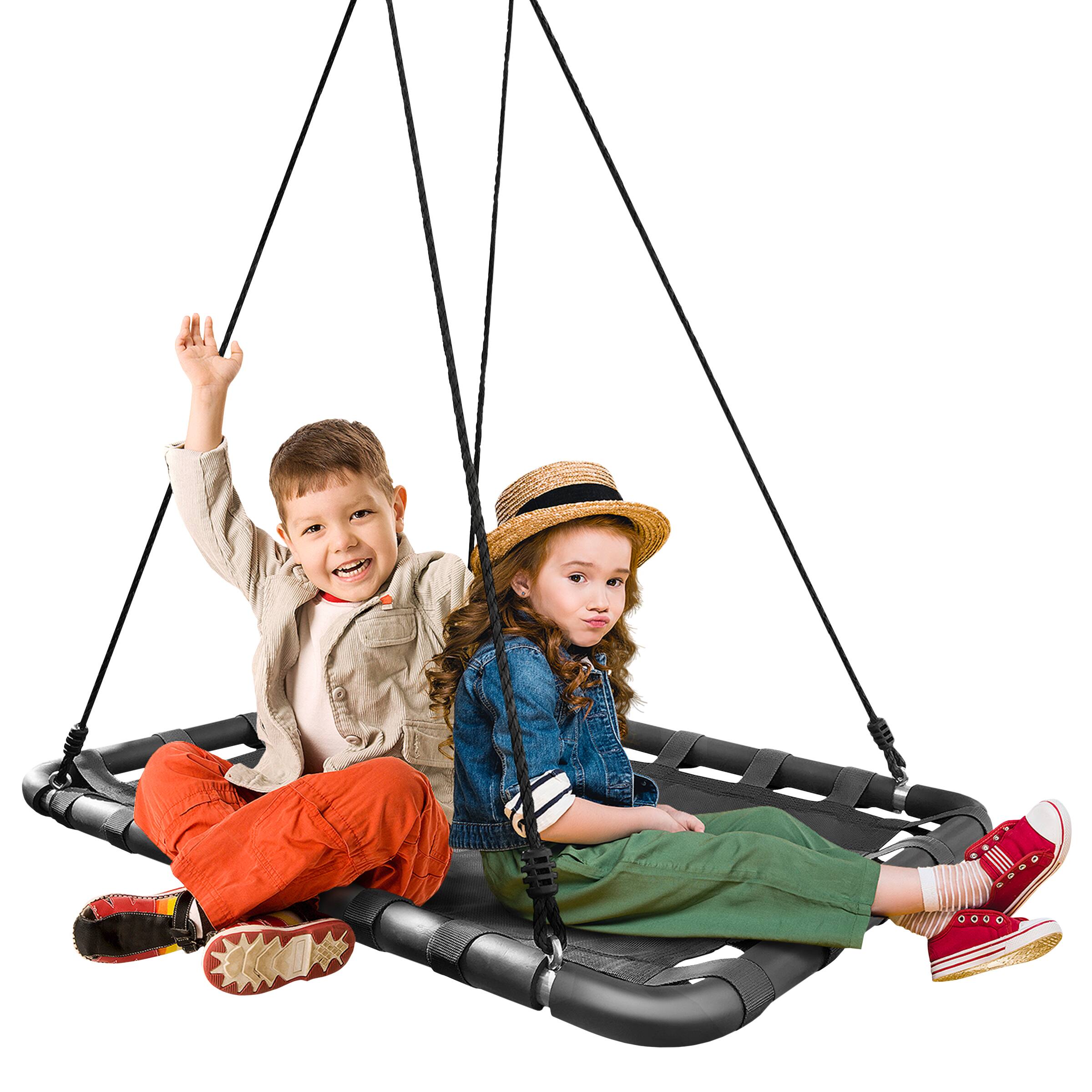 Front. Sorbus - Sorbus Outdoor Platform Swing for Kids,  Rectangular Mat Chair for Tree,  Swing Set,  Playground.