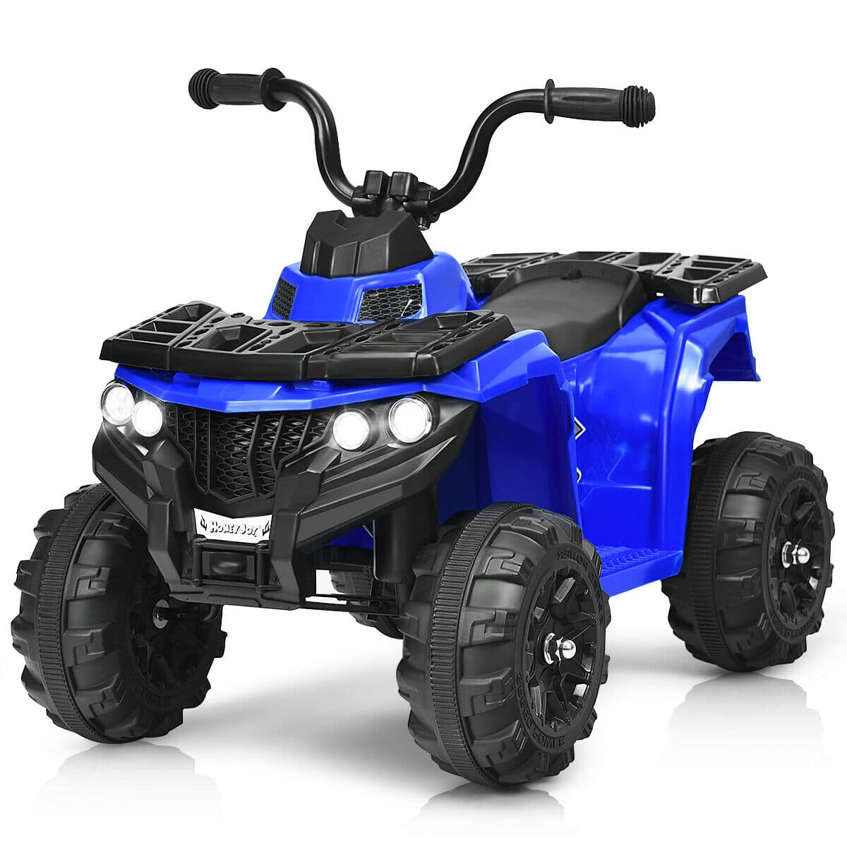 Front. Gymax - Gymax 6V Battery Powered Kids Ride On ATV 4-Wheeler Quad w/ MP3 & LED Headlight Blue - Blue.