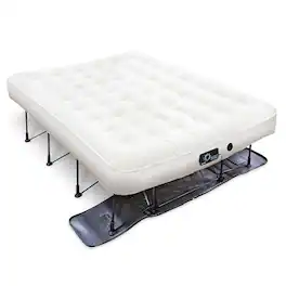 Ivation - EZ-Bed Self Inflating Air Mattress, Queen Air Mattress with Built In Pump & Case - White