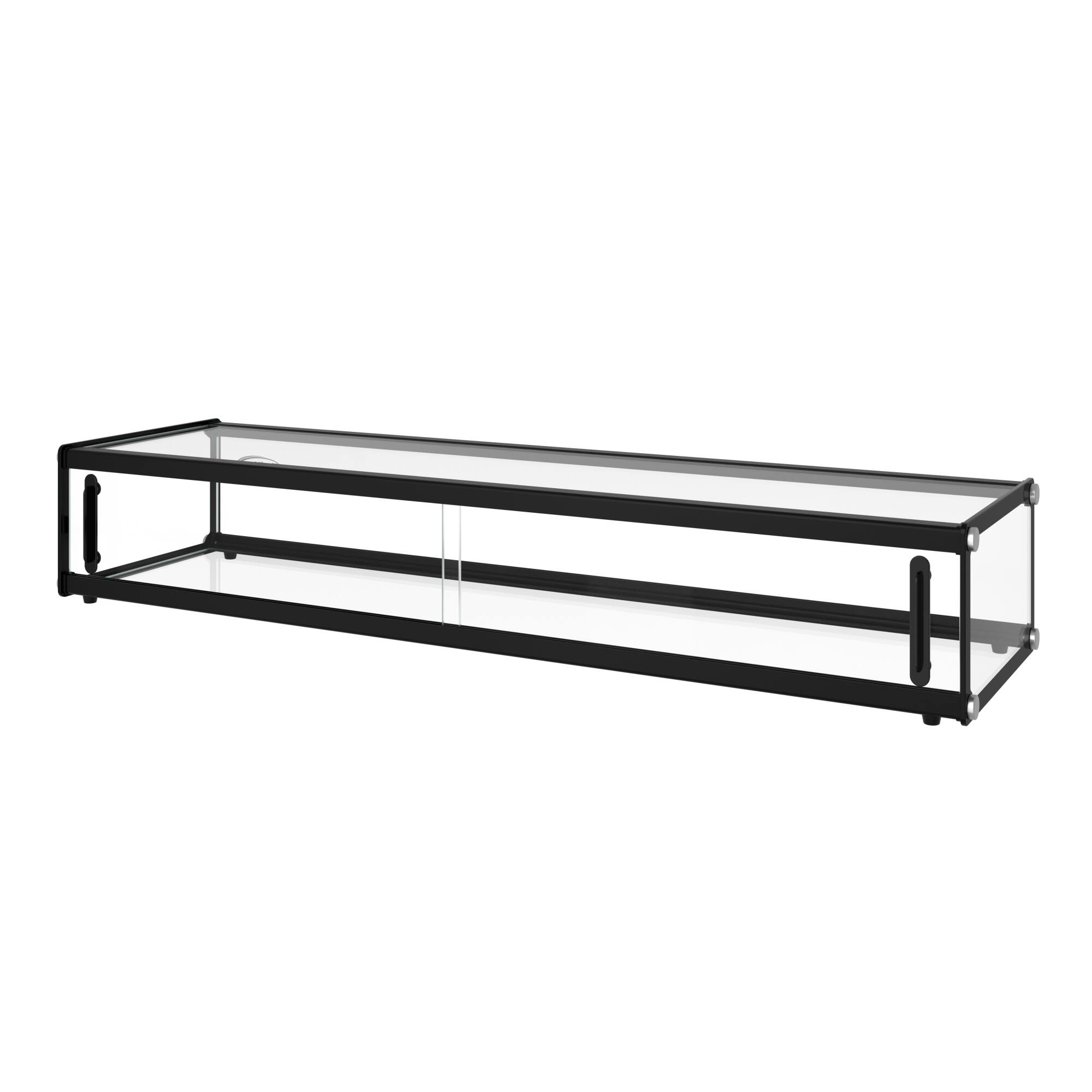 Alt View 6. Koolmore - 2.3 Cu Ft Slim  Flat Dry  Bakery Display Case with  Black Aluminum Accents  KM-DC-24SBK - Black.
