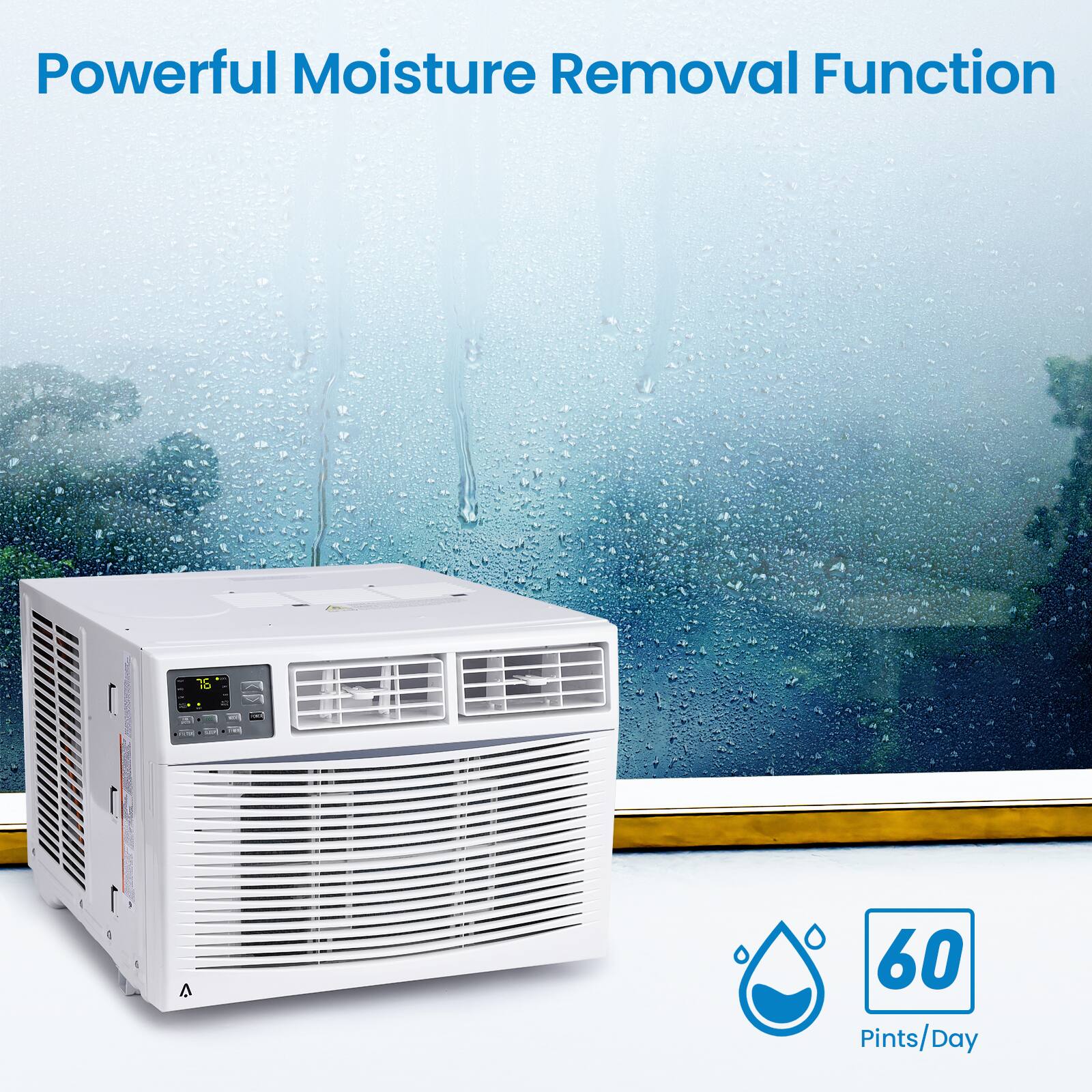 Powerful Moisture Removal Function  
60 Pints/Day