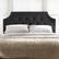Back. Baxton Studio - Mars Modern and Contemporary Fabric King Size Headboard - Dark Grey.
