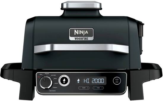 Ninja Refurbished Woodfire Outdoor Grill Smoker 7 in 1 Grill BBQ Smoker Air Fryer w Woodfire Technology Black OG705CO Best Buy