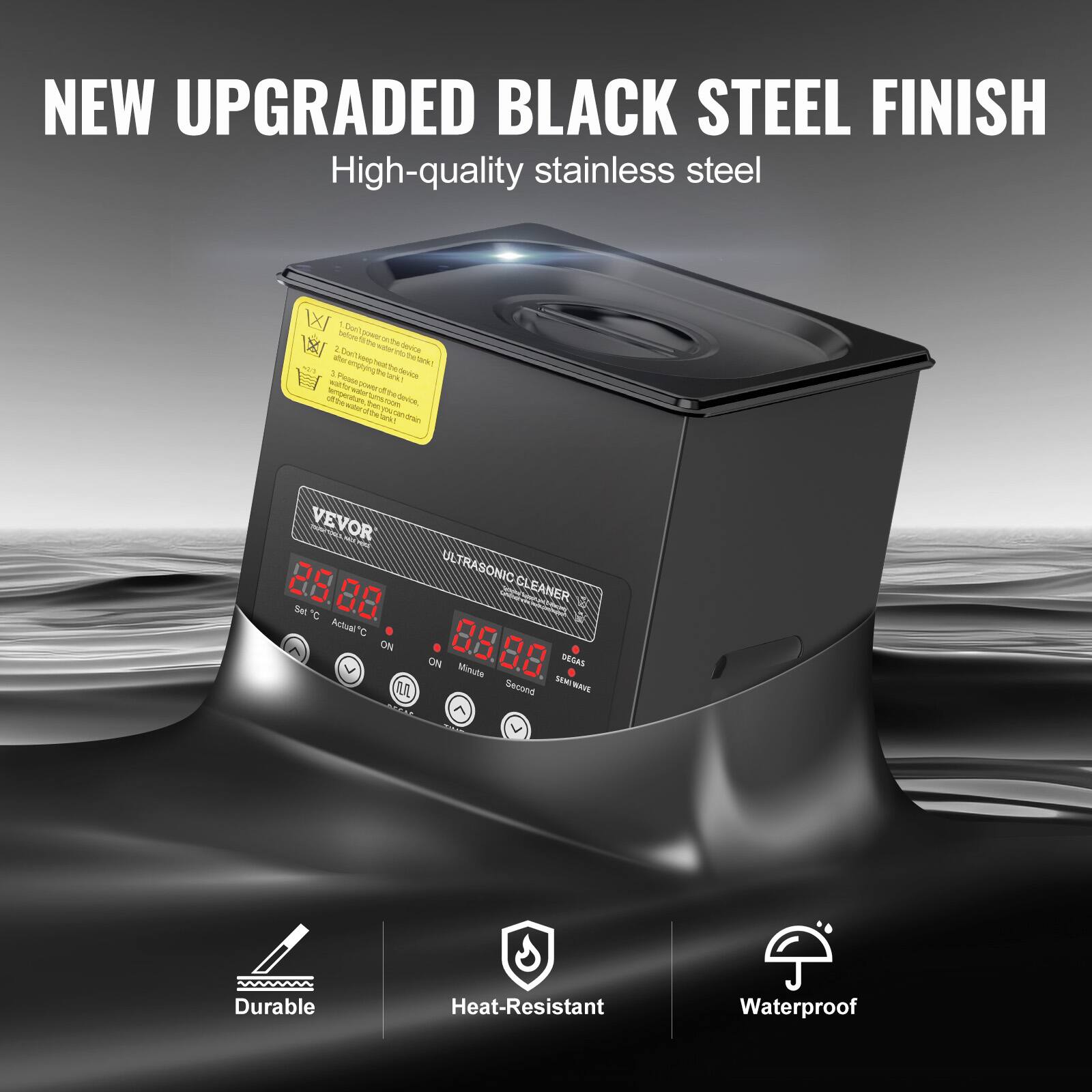 NEW UPGRADED BLACK STEEL FINISH High-quality stainless steel

WX/ 1Gortower Natos V8 I  ser ine - arn T 1 a nd runeoan saur - -  2O L

VEVOR 25 ULTRASONIC CLEANER Set

Achoal C ON 8.6.8.8 ON Minute 8.0 SEA DESKA GO Second SEEWARE

Durable Heat-Resistant Waterproof