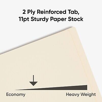 2 Ply Reinforced Tab, 11pt Sturdy Paper Stock

Economy Heavy Weight