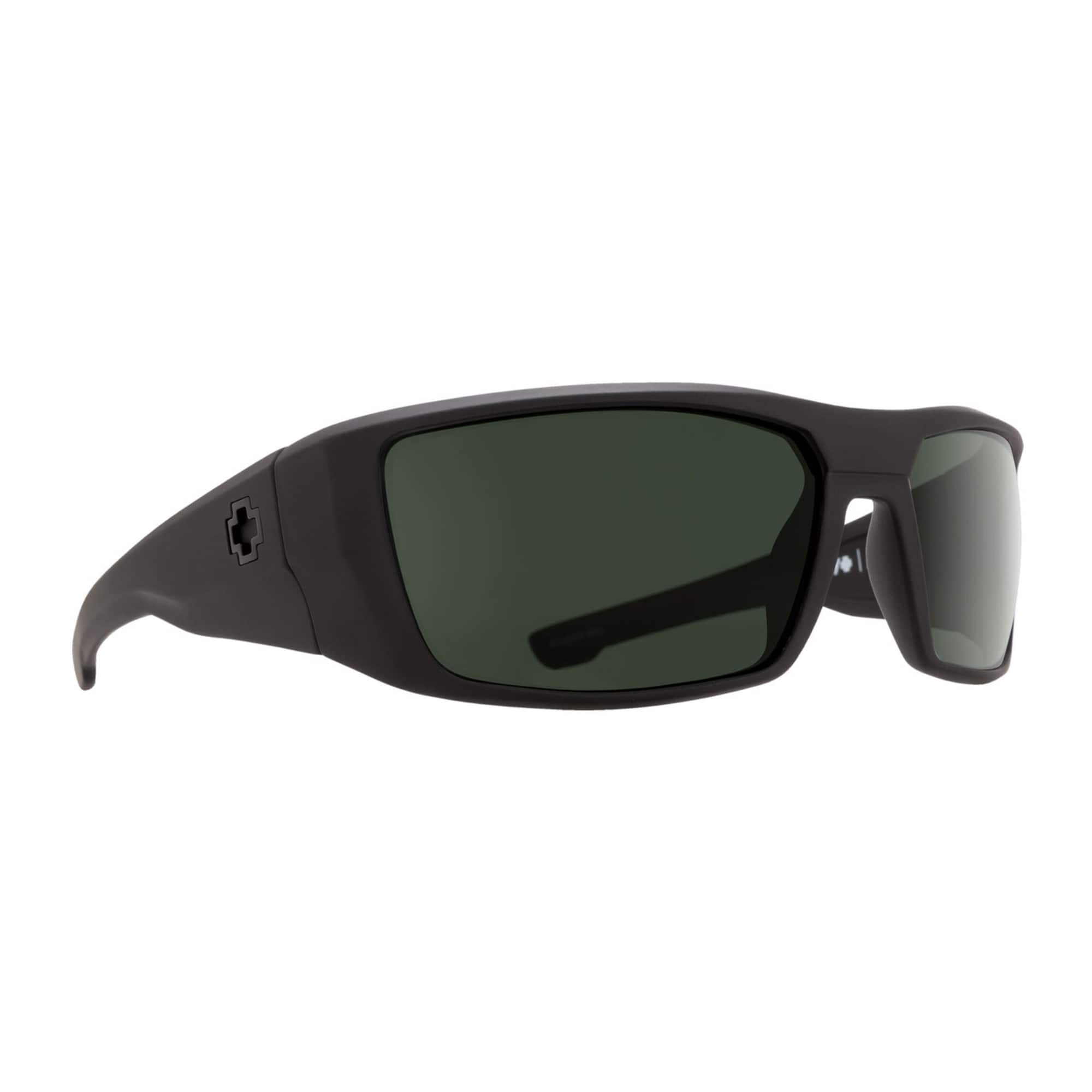Spy Optic - Dirk Wrap Men's Sunglasses (Soft /Happy Gray Green Polar) - Matte Black