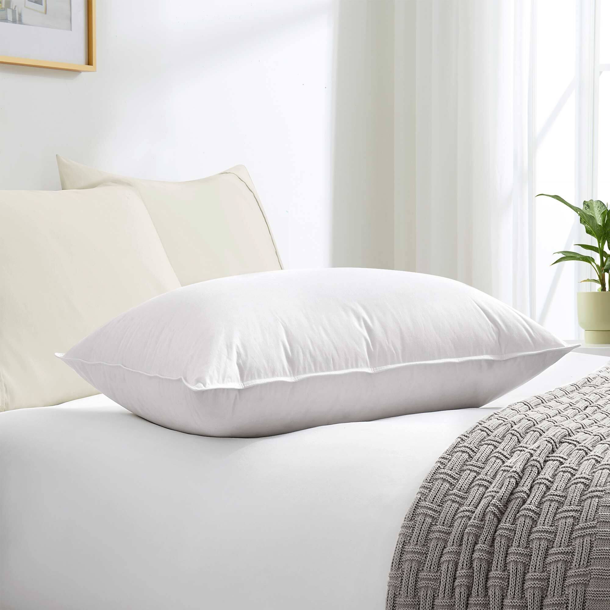 Left. Puredown - Puredown Luxurious 90% White Down Pillow Made in Germany Single Pack, King - White.