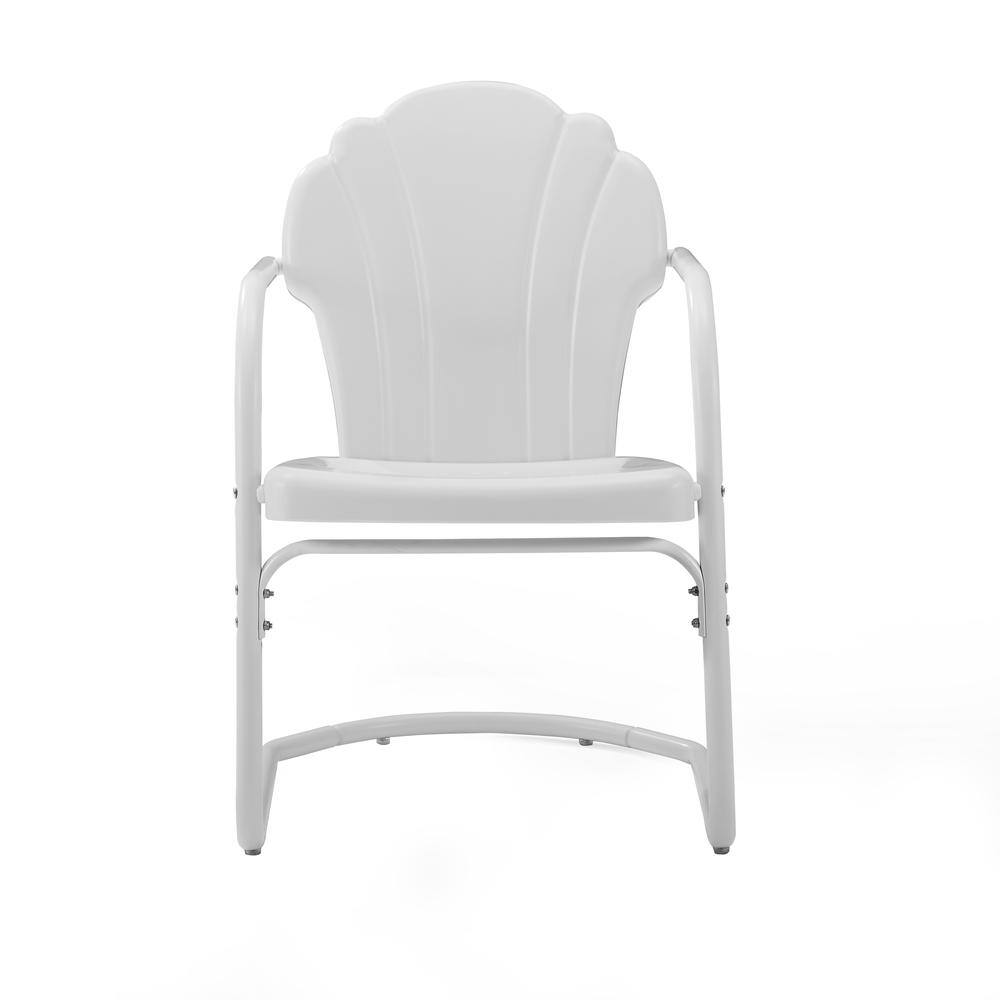 Alt View 4. Crosley Furniture - Tulip 2Pc Retro Outdoor Chair Set - 2 Chairs - White Satin.