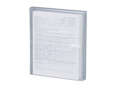 Front. Smead - Smead Poly Wallets, 1.25" Expansion, Letter Size, Clear, 5/Pack (89661) - Clear.