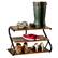 Left. Honey-Can-Do - 3-Shelf Z-Frame Wooden Shoe Rack - Black.