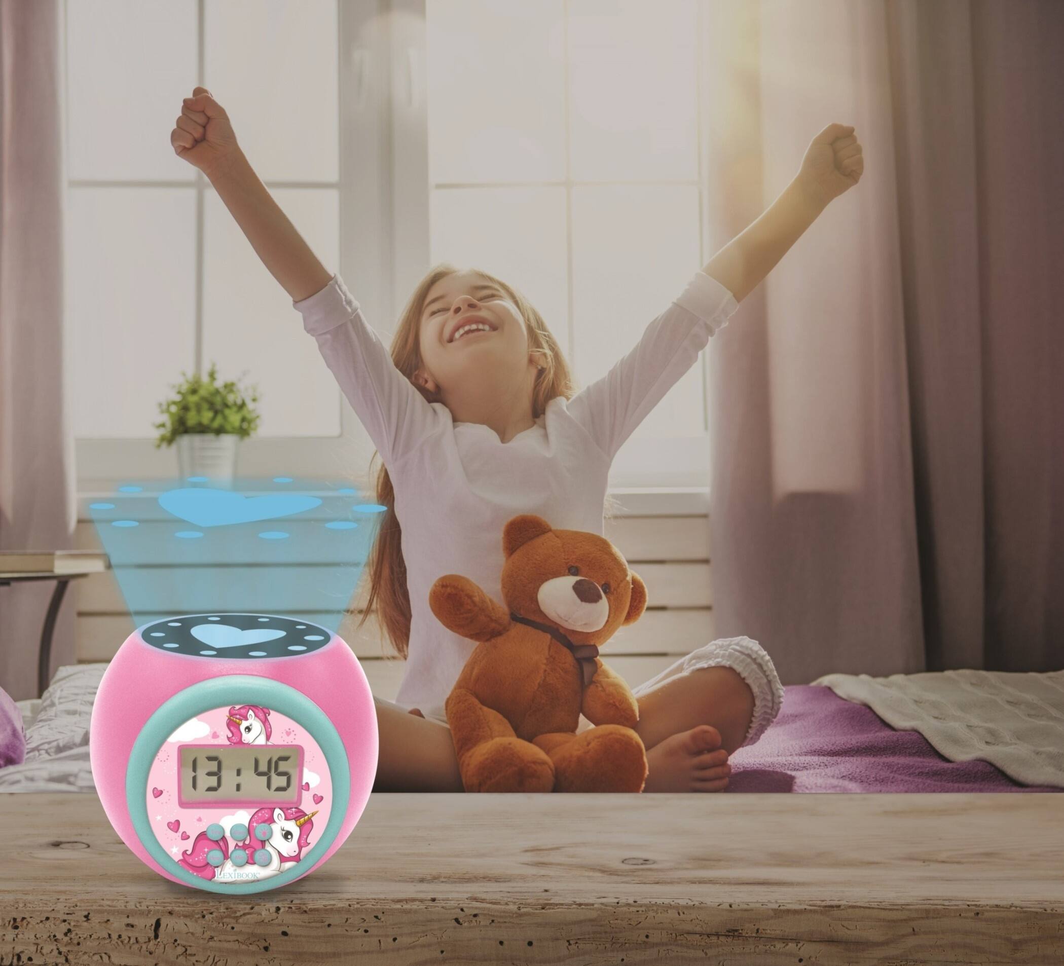 Alt View 9. Lexibook - Unicorn Projector Alarm Clock with Timer - PINK.