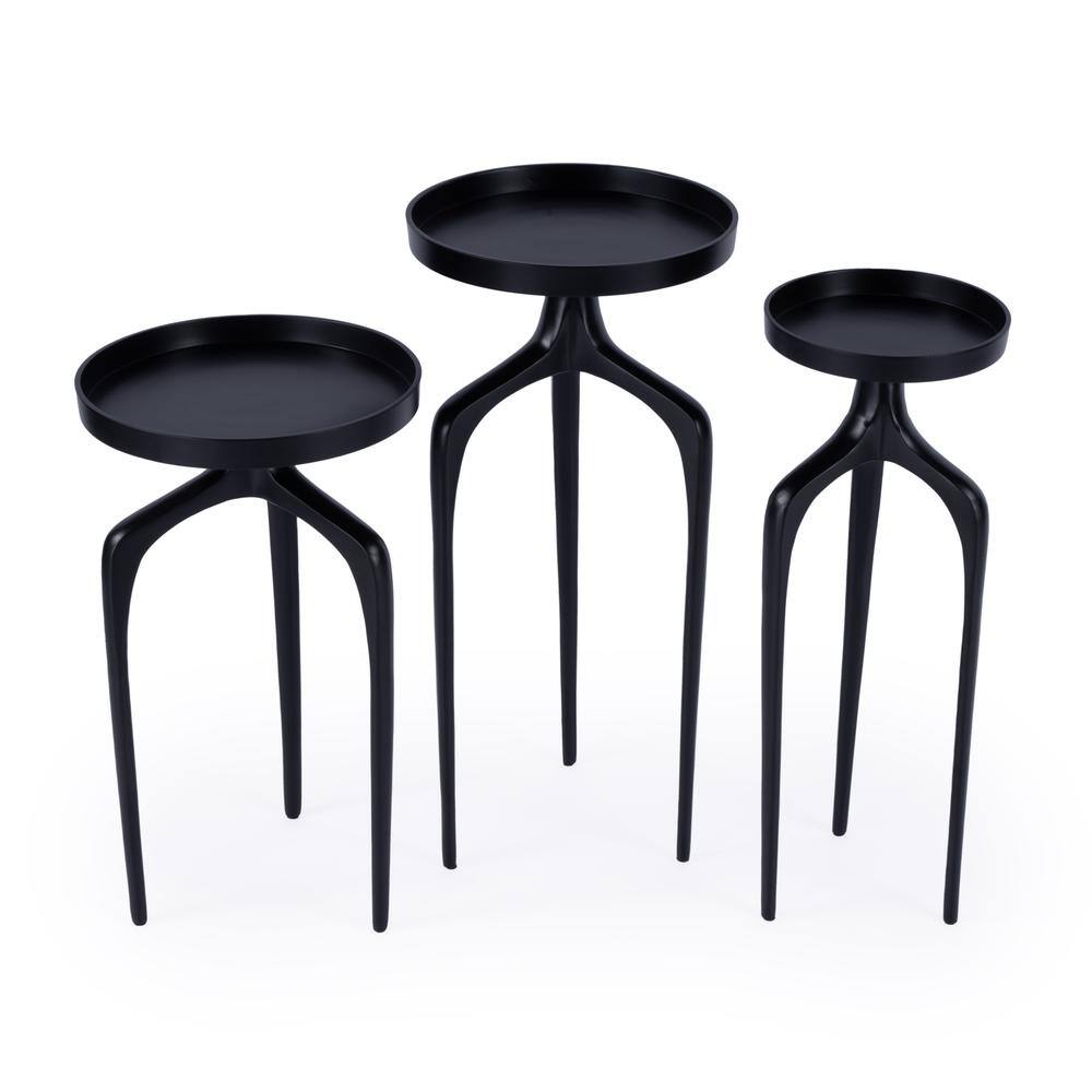 Back. Butler Specialty - Emilie Outdoor Scatter Table Set of 3 - Brown.