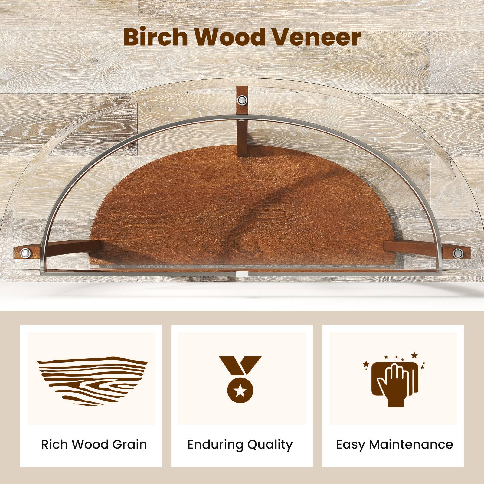 Birch Wood Veneer

- Rich Wood Grain
- Enduring Quality
- Easy Maintenance