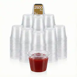 Eco Harmony Products - Portion Cup (PP), 1oz, 2500-Pack - Clear