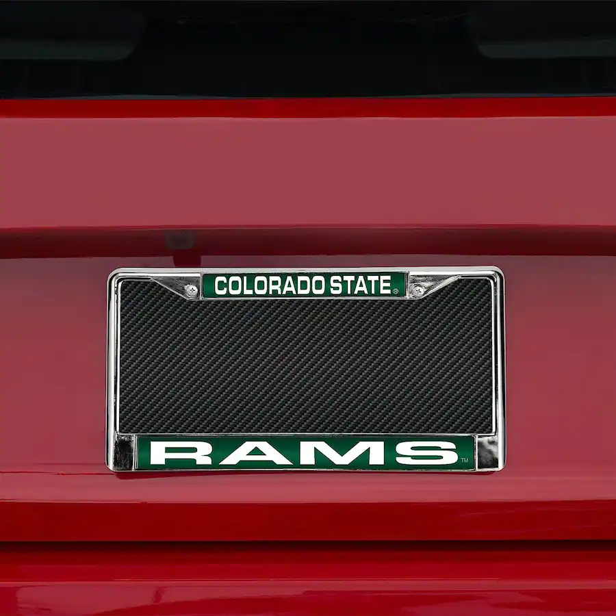 Rico Industries Colorado State CSU Rams Chrome Metal License Plate ...