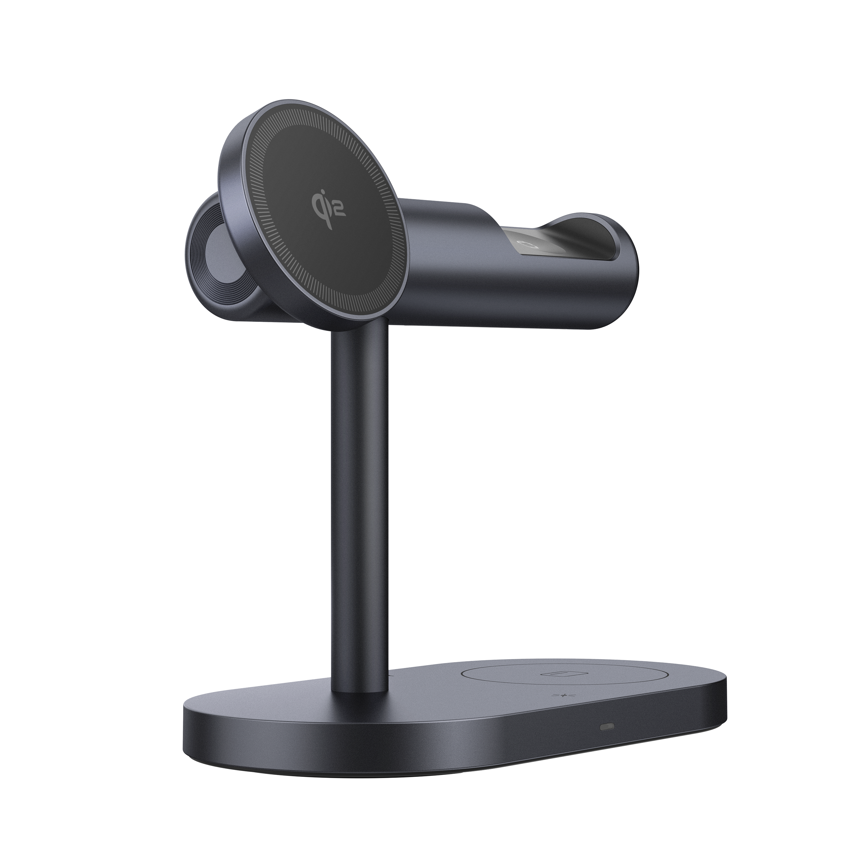 Alt View 6. iVANKY - 4-in-1 Wireless Charging Stand with 3 Level Night Light and Safe Charging Base Qi2 Certified - black.