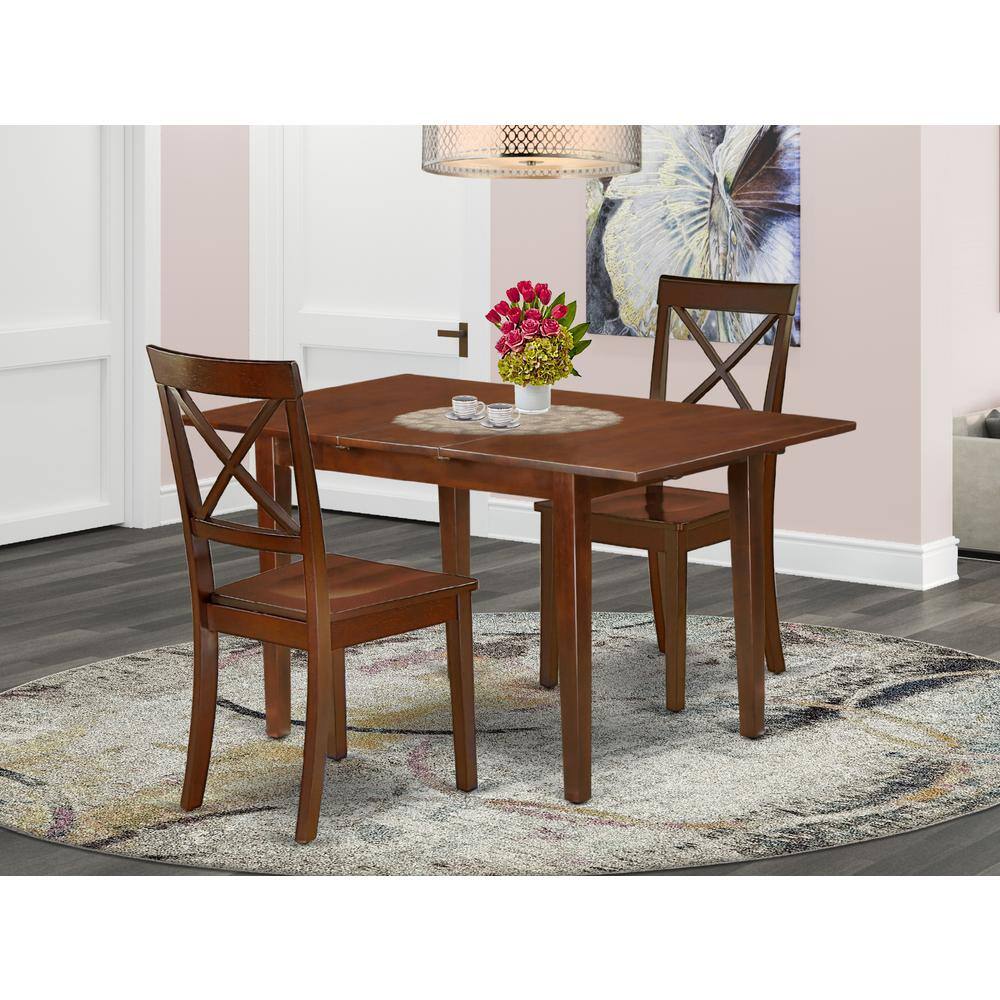Left. East West Furniture - Dining Room Set Mahogany - Brown.