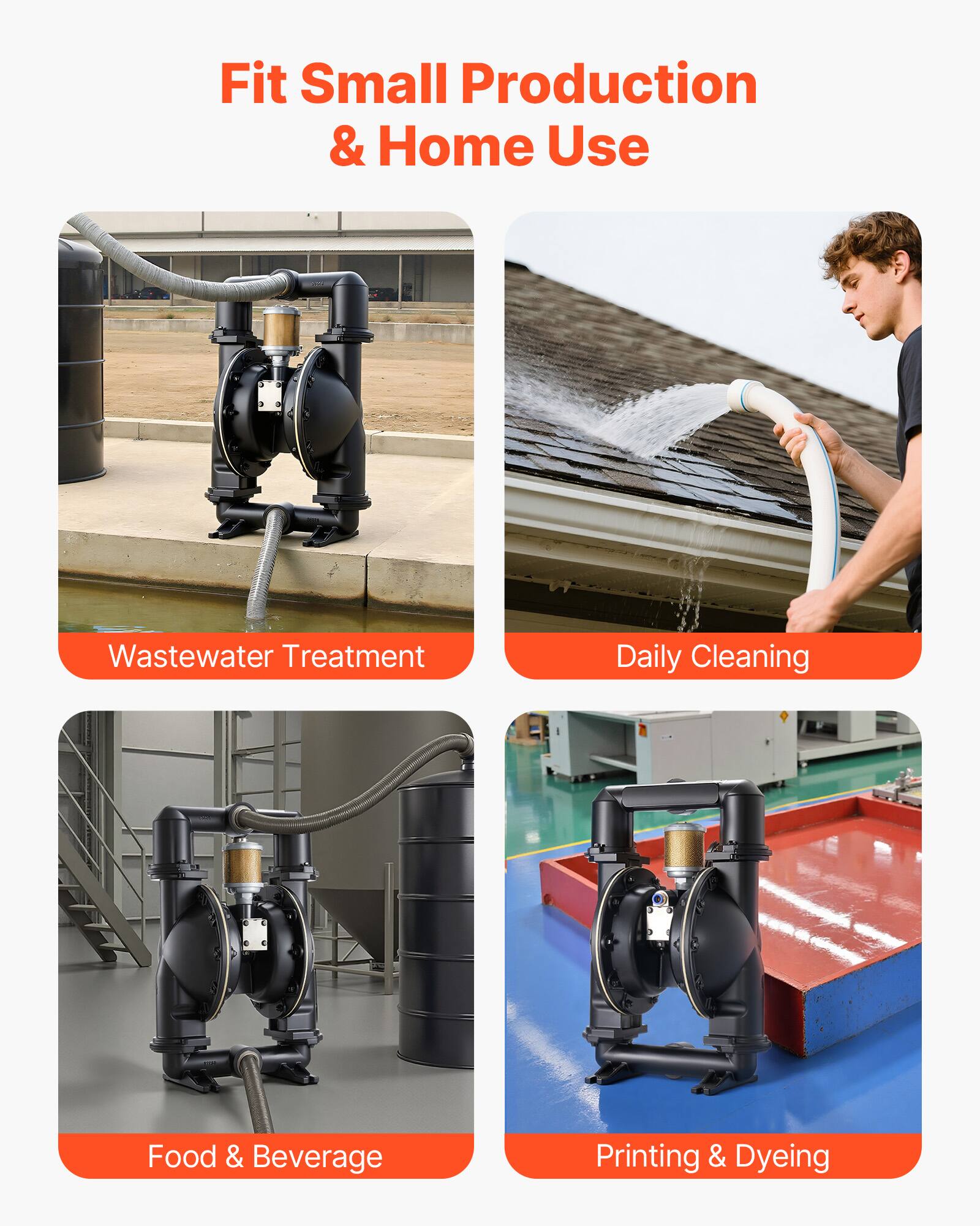 Fit Small Production & Home Use

- Wastewater Treatment
- Daily Cleaning
- Food & Beverage
- Printing & Dyeing