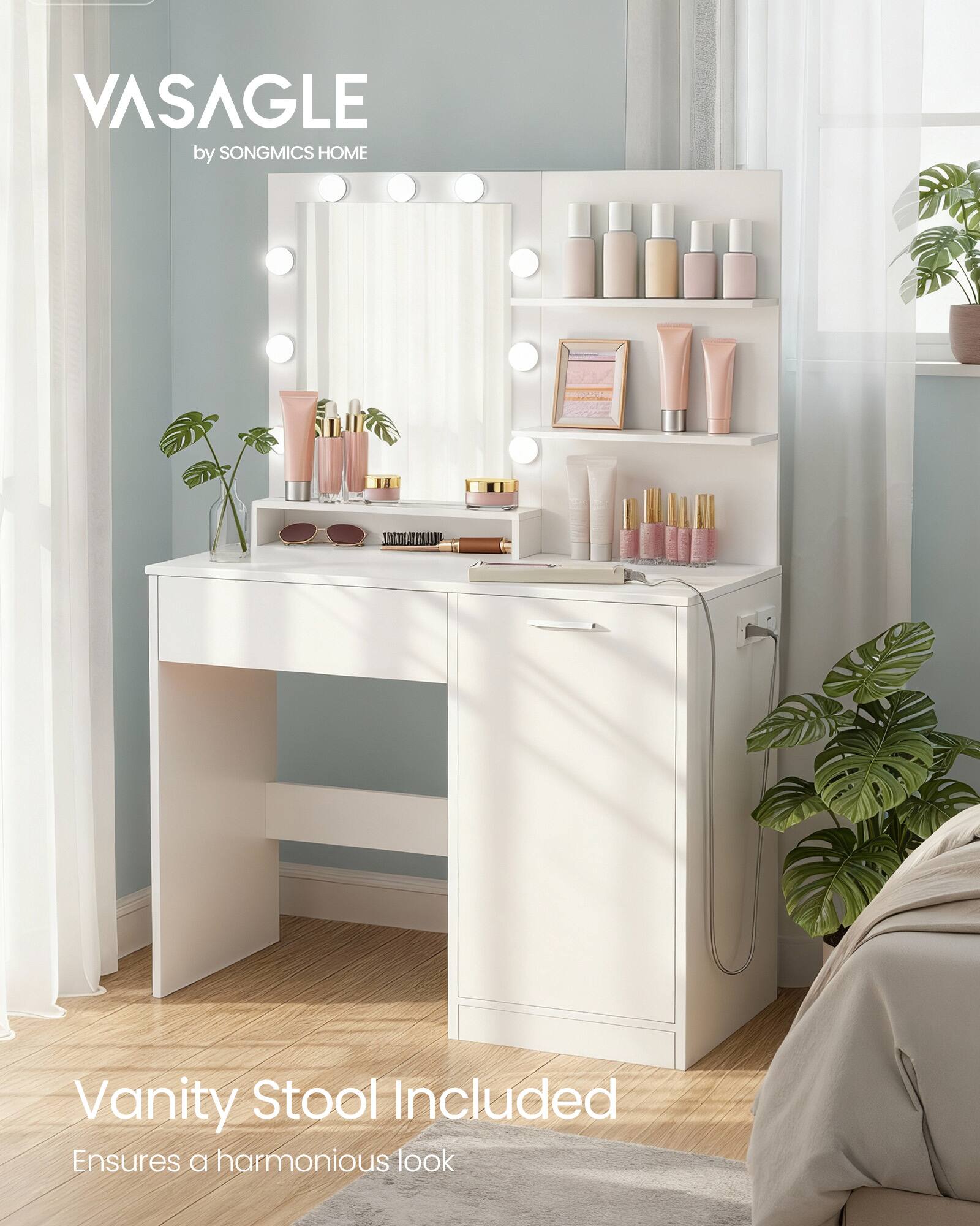 VASAGLE by SONGMICS HOME

GRAKION

Vanity Stool Included Ensures a harmonious look