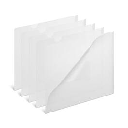 Staples - Plastic Document File, 5-Pocket, Letter Size, 5/Pack - Clear