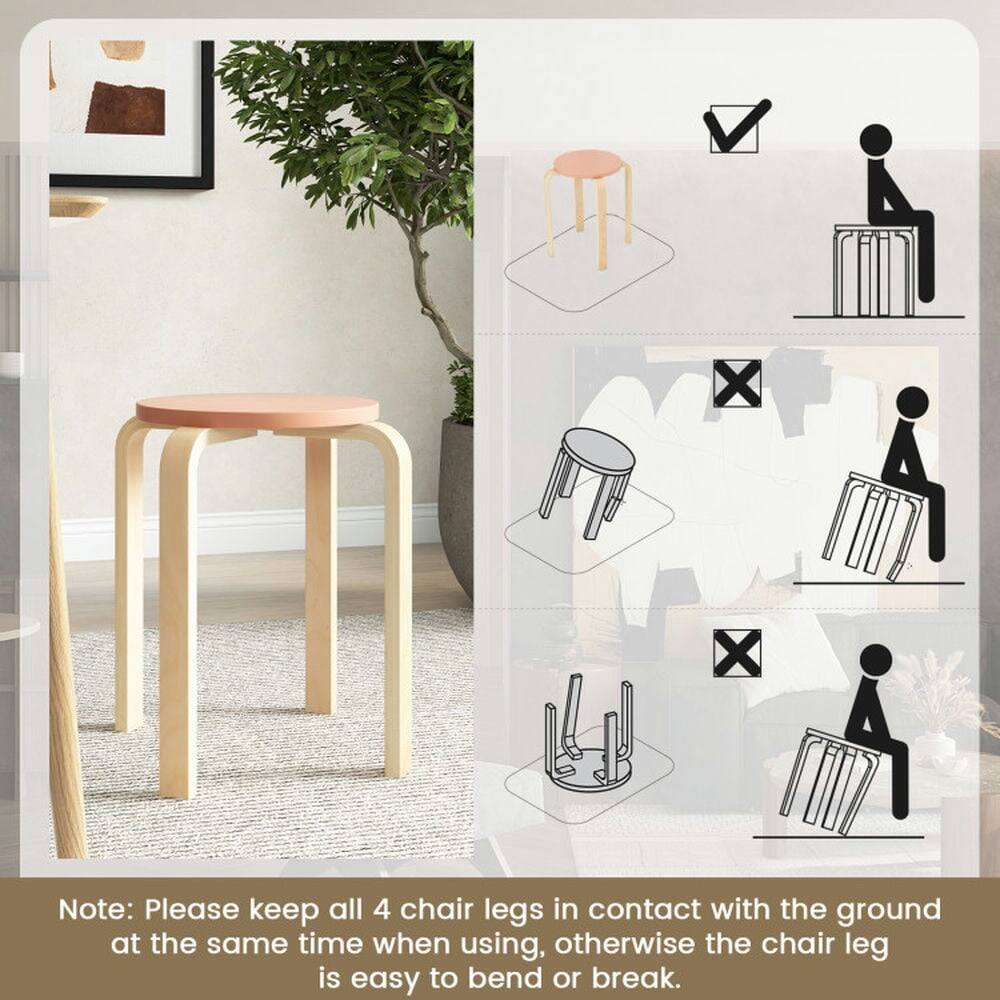 Note: Please keep all 4 chair legs in contact with the ground at the same time when using, otherwise the chair leg is easy to bend or break.