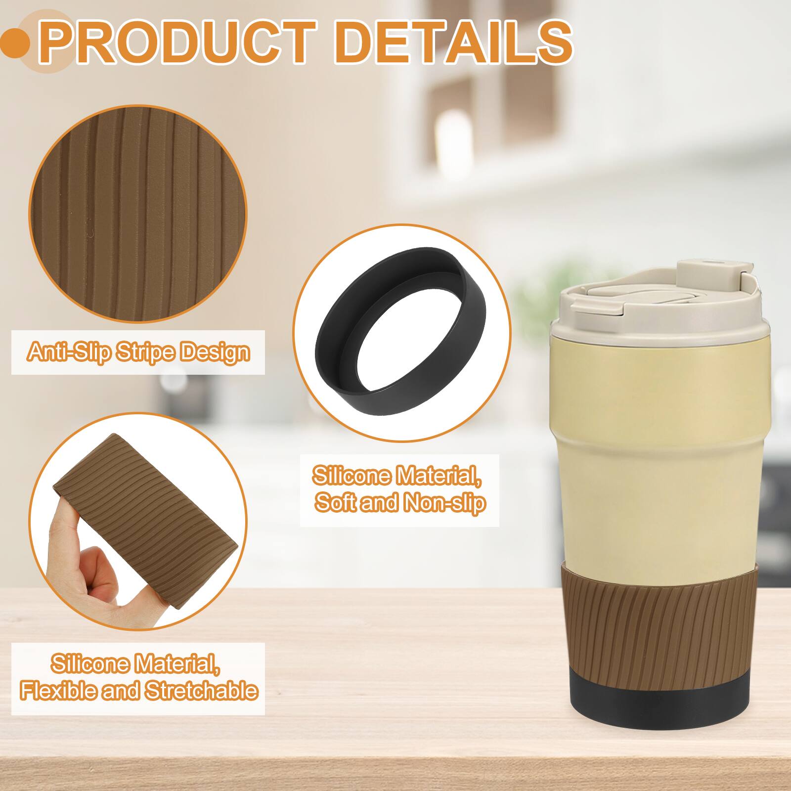 PRODUCT DETAILS

- Anti-Slip Stripe Design
- Silicone Material, Soft and Non-slip
- Silicone Material, Flexible and Stretchable