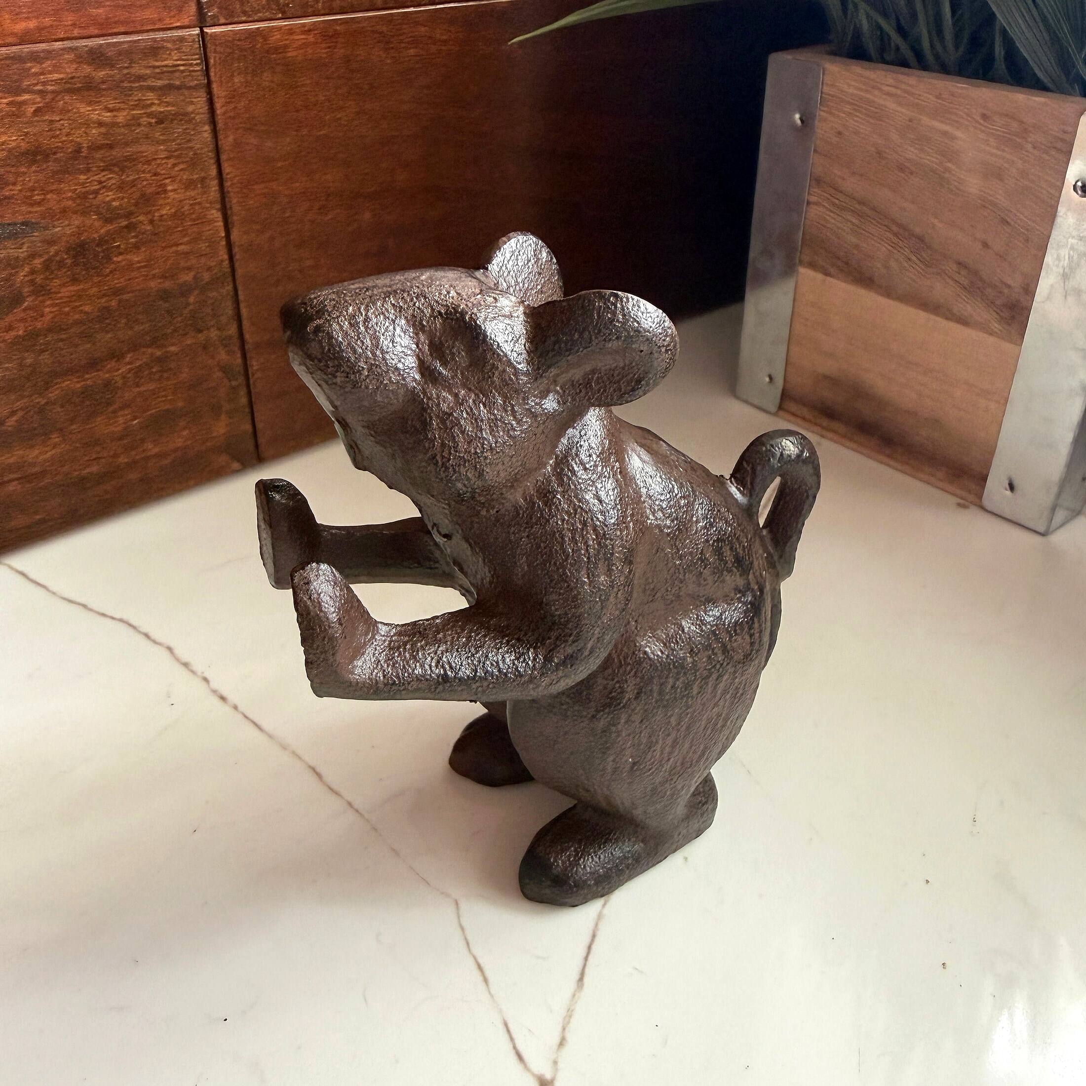Alt View 7. Things2Die4 - Decorative Mouse Bookends Set of 2 Cast Iron Brown 4.5 in Rustic Vintage - Brown.