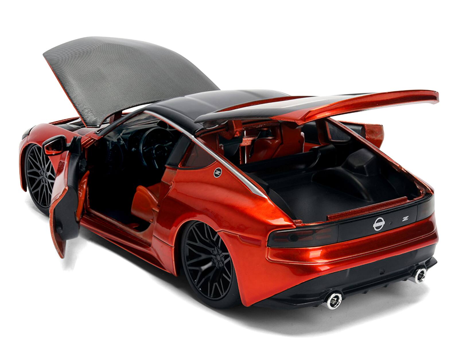 Alt View 3. Jada - 2023 Nissan Z Orange Metallic with Carbon Hood and Black Top "JDM Tuners" Series 1/24 Diecast Model Car by Jada - Multicolor.