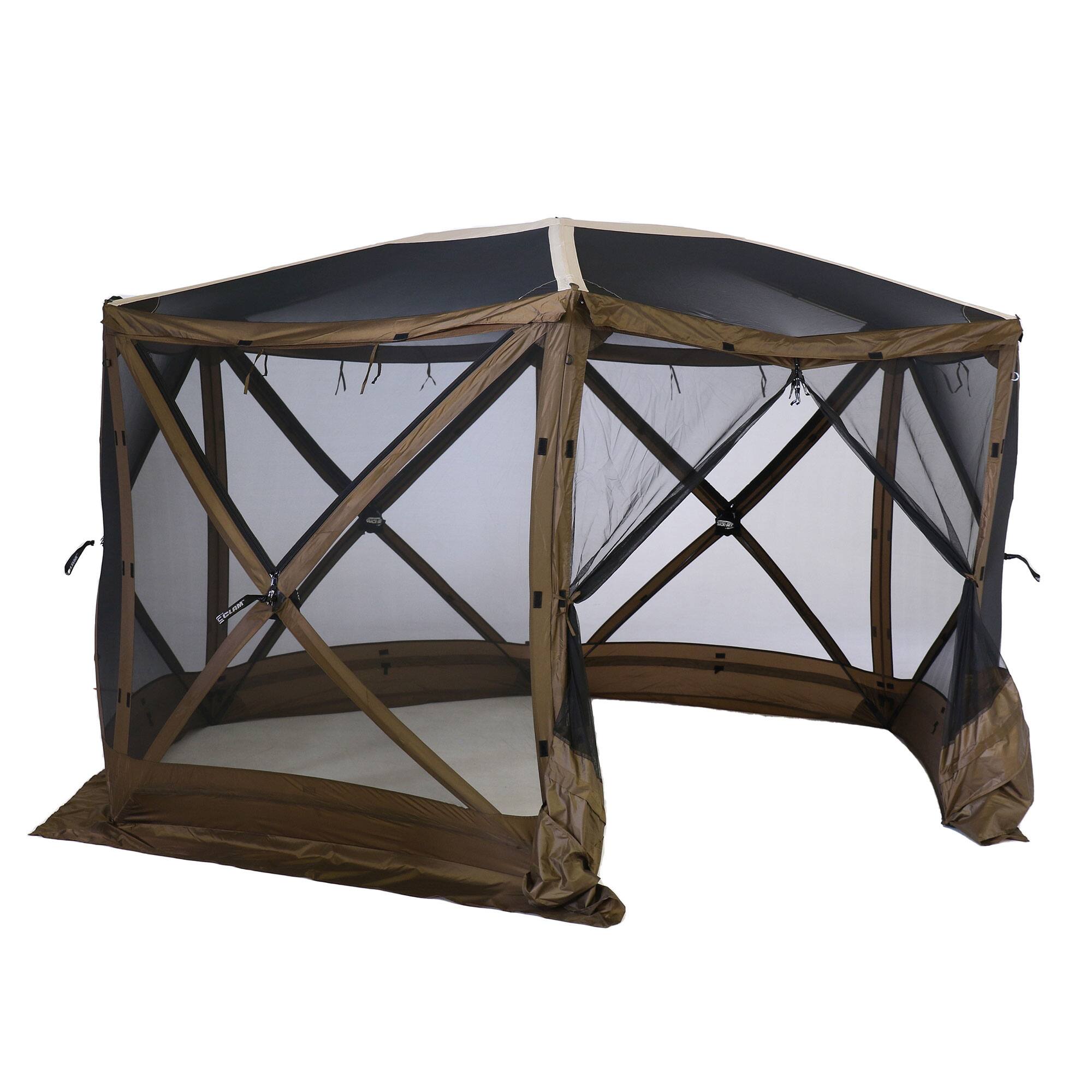 Alt View 5. Clam - CLAM Quick-Set Escape Sky Camper 11.5 Ft Portable Outdoor Canopy Shelter, Brown - Brown.