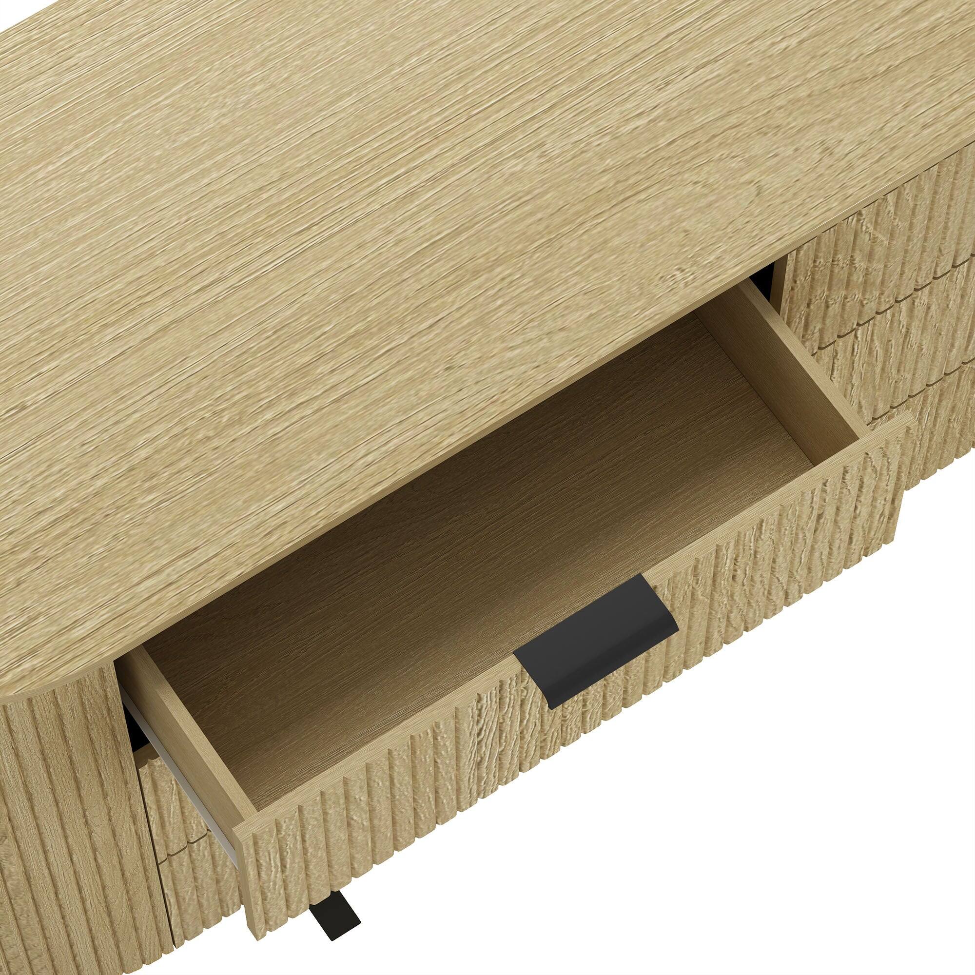 Alt View 1. Manhattan Comfort - Olivia Modern 71" Dresser - Natural Oak.