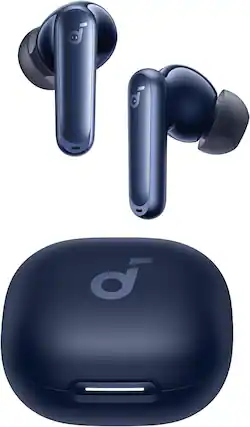 Front. Soundcore - Soundcore - by Anker P40i Noise Canceling True Wireless Earbud Headphones - Navy Blue - Navy Blue.