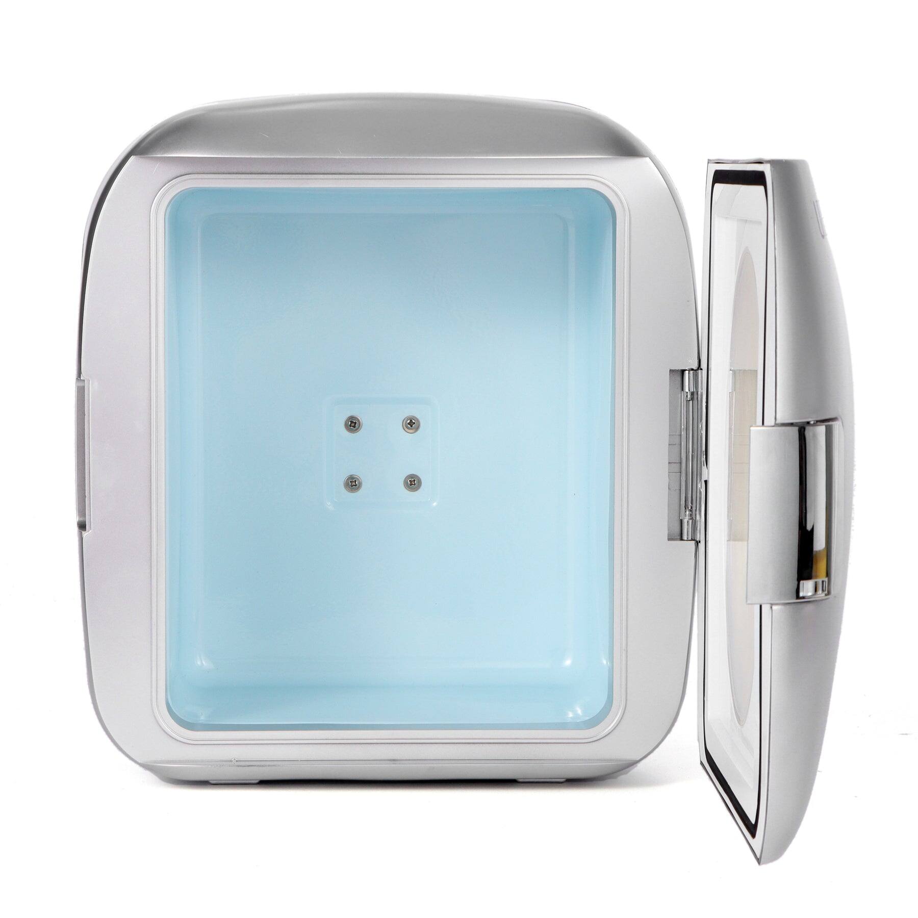 Angle. Uber Appliance - Uber Chill XL 12 Can Mini Fridge - SILVER.