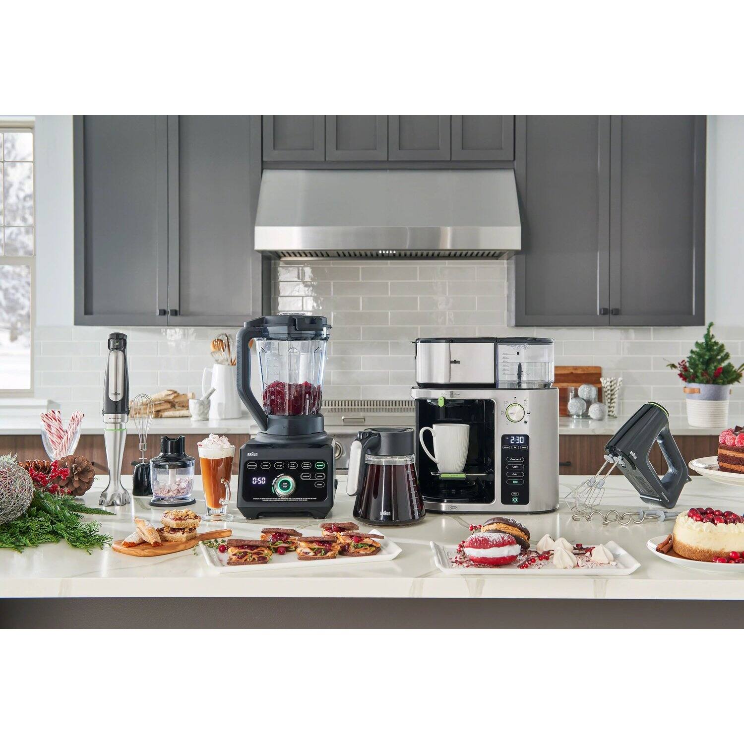 Alt View 14. Braun - MultiQuick Smart-Speed Hand Blender with 500 Watts of Power, Whisk, Masher, and 6-Cup Food Processor - Stainless Steel.