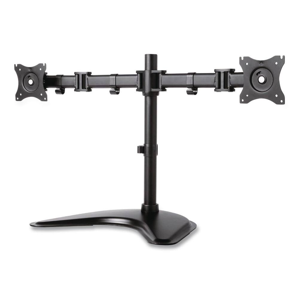 Angle. KanTek - 32 in. x 13 in. x 17.5 in. Supports 18 lbs. Dual Monitor Articulating Desktop Stand for 13 in. to 27 in. Monitors - Black.