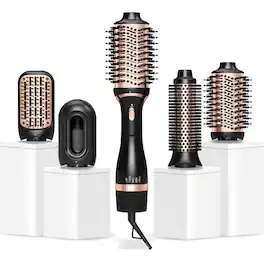 NICEBAY - Hair Dryer Brush, Black Blow Dryer Brush, Hot Tools Blow Dryer Brush in One - Gold