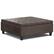 Front. Simpli Home - Harrison Large Square Coffee Table Storage Ottoman - Distressed Brown.