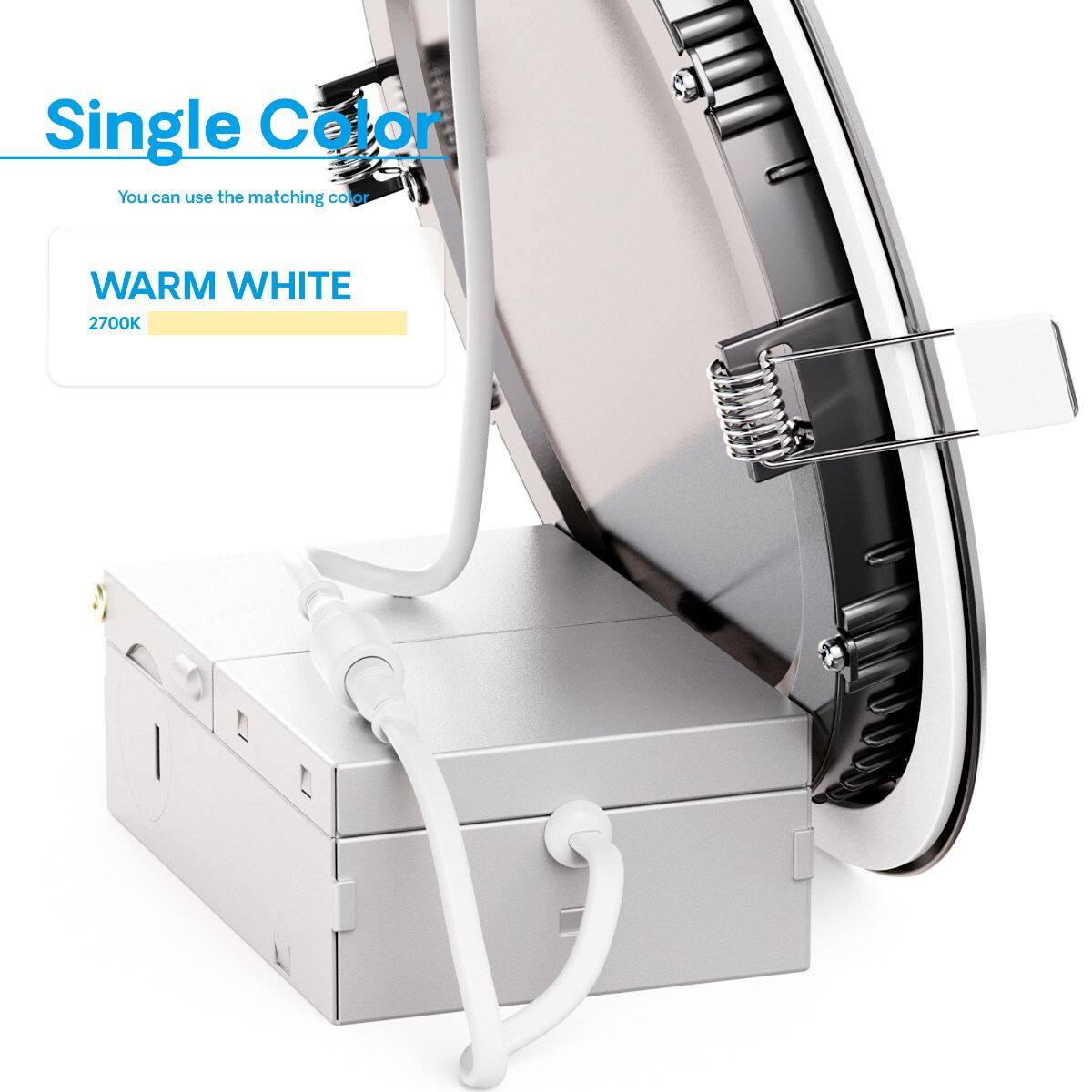 Single Color  
You can use the matching color or WARM WHITE 2700K