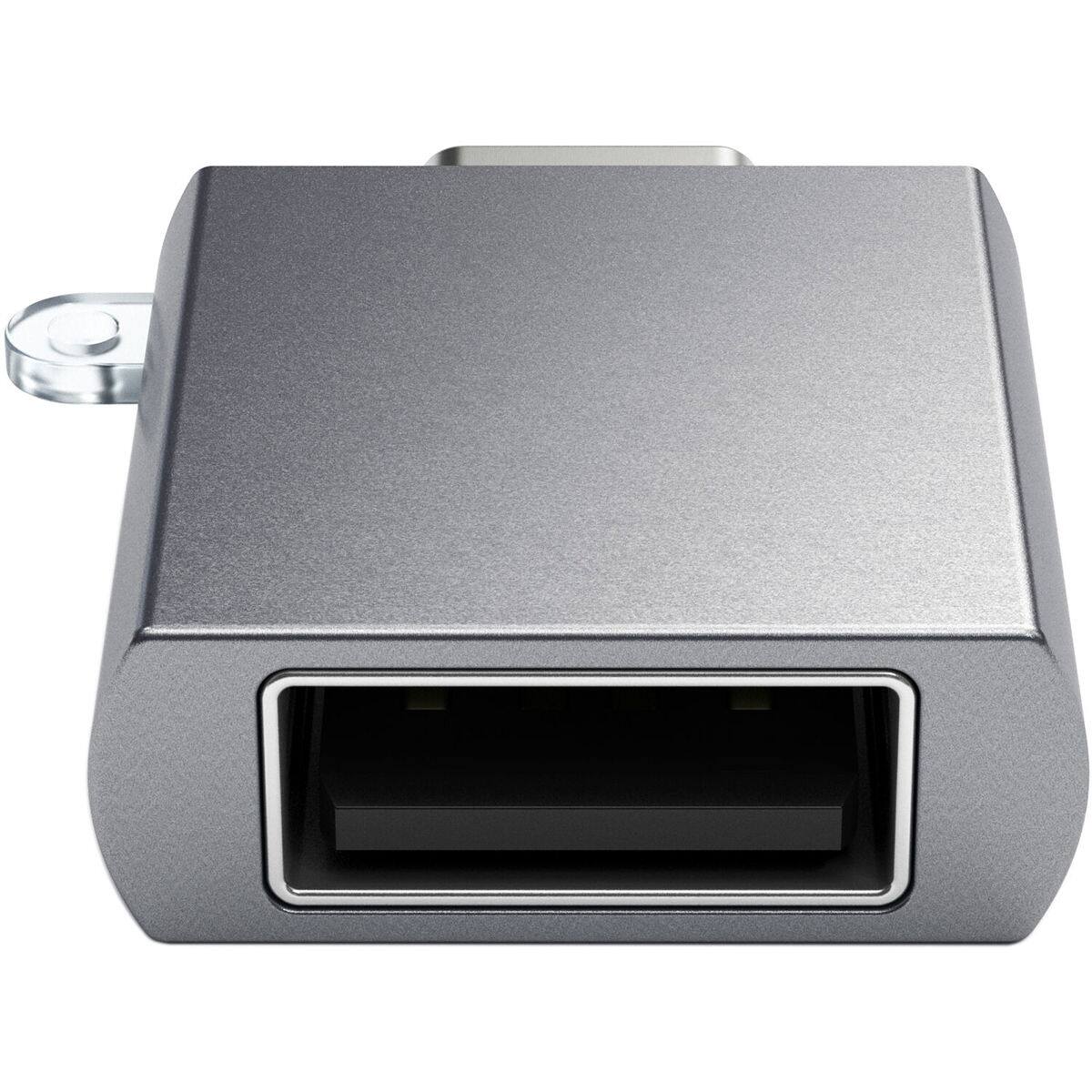 Alt View 1. Satechi - Satechi Aluminum USB 3.0 Type-C to Type-A Adapter, Space Gray - Space Gray.