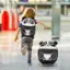 Alt View 11. Costway - 2PCS Kids Carry On Luggage Set 16'' Panda Rolling Suitcase with 12'' Backpack Travel White - White/Black.