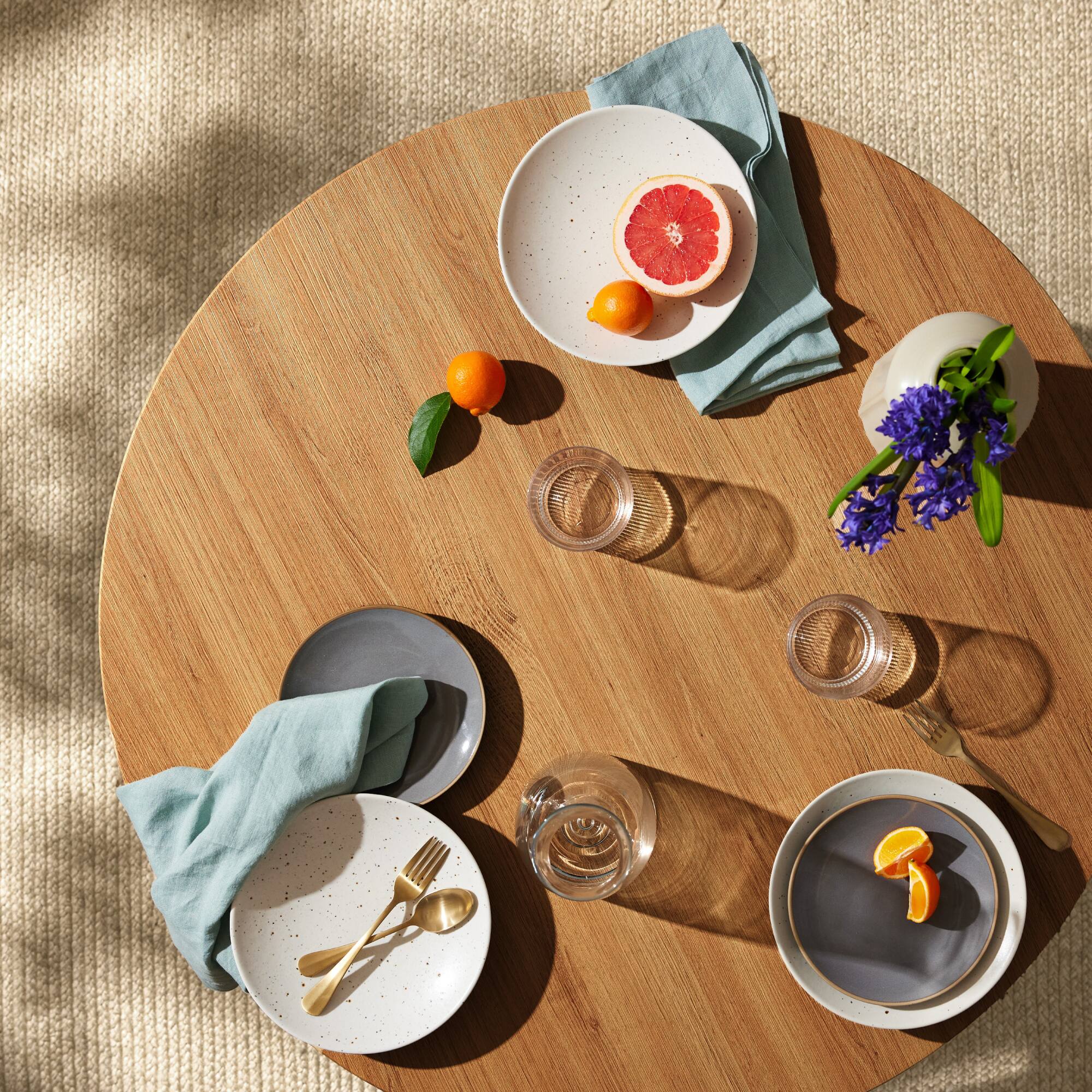 Alt View 3. Best Choice Products - Round Mid-Century Modern 35.5in Dining Table, Dinette for Home or Kitchen w/Wood Finish Steel Legs - Pecan.