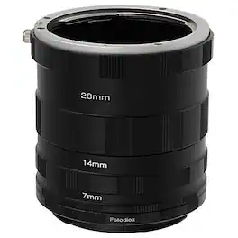 Fotodiox - Macro Extension Tube Set - Compatible with Canon EF/EF-S Mount Cameras for Extreme Close-up Photography