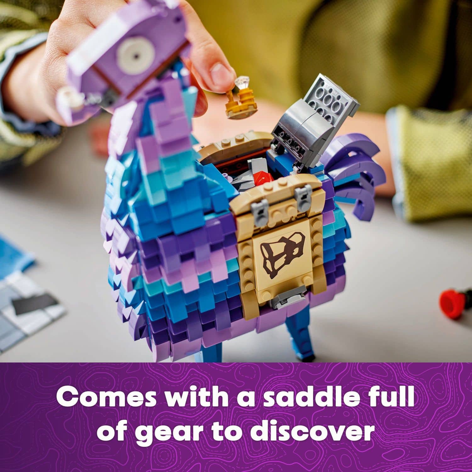 "Comes with a saddle full of gear to discover."