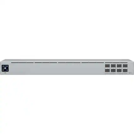 Front. Ubiquiti - 8-Port 10G SFP+ Managed Aggregation Switch USW-Aggregation - Gray.