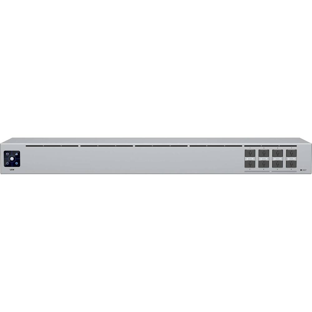 Front. Ubiquiti - 8-Port 10G SFP+ Managed Aggregation Switch USW-Aggregation - Gray.