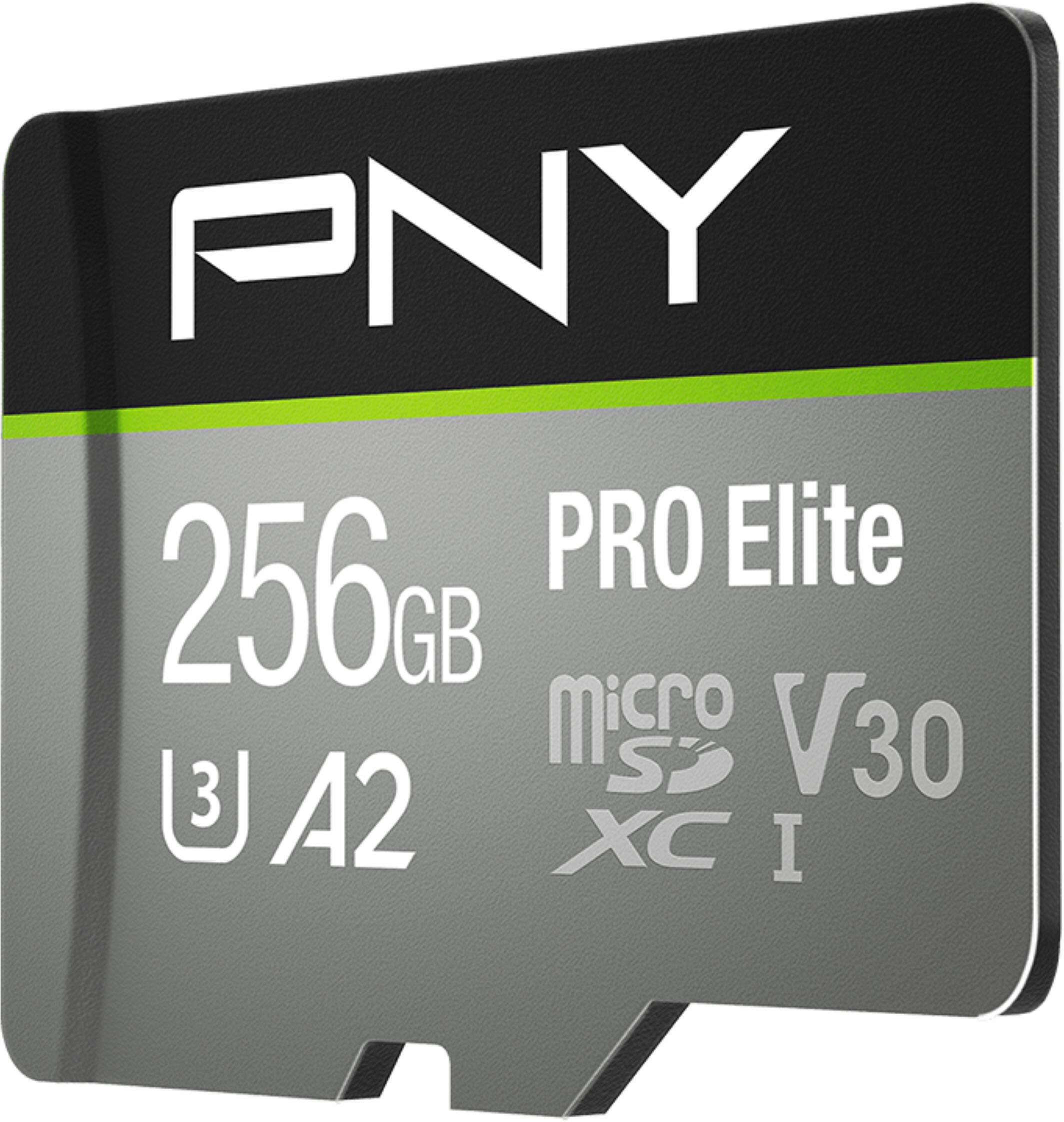PNY  
PRO Elite  
256GB  
3 A2  
microSDXC I  
V30